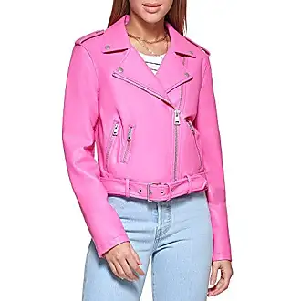 Buy Leather Retail Women Printed Leather Jacket - Pink Online at