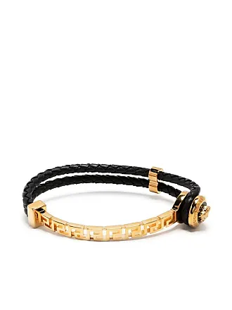 Versace Leather crystal-embellished Bracelet - Farfetch