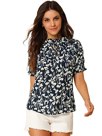 Amy Vermont Short Sleeved Blouse abstract pattern casual look Fashion Blouses Short Sleeve Blouses 