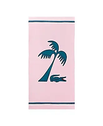 Lacoste Oki 100% Cotton Beach Towel, 36 W x 72 L, Teal