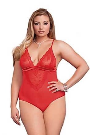 iCollection Womens Plus-Size Scallop Lace Open Crotch Cheeky