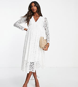 womens simple white lace dress ...