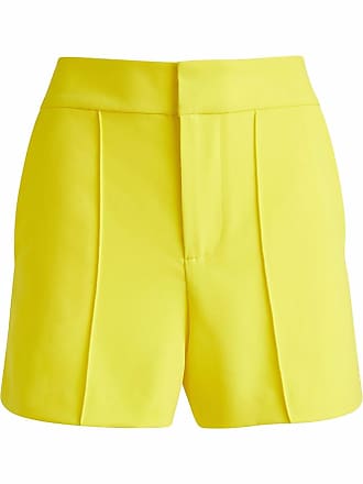 Alice & Olivia Dylan pintuck shorts - women - Polyester - 8 - Yellow