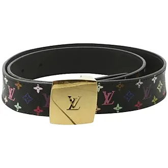 Louis Vuitton cinturón de lona reversible cinturón negro Plástico