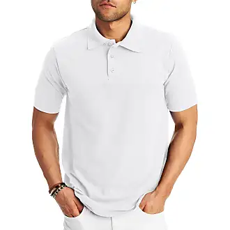 Hanes - Men's - Sz L - X-Temp - White - Polo - Short Sleeve - RN 15763 