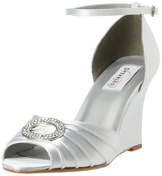 Size 7.5 Dyeables Pippa Platform Sandal White Satin