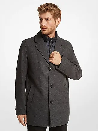 Manteau droit effet 2-en-1 gris homme