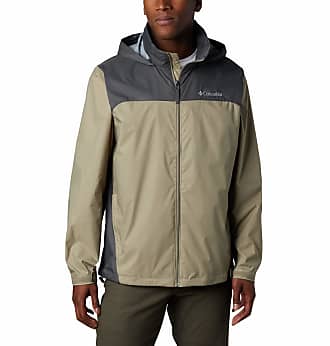 4X Dark Mountain Columbia Mens Glennaker Lake Front-Zip Rain Jacket with Hideaway Hood 