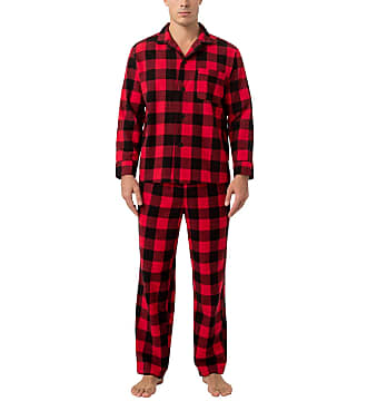 Lucky Brand Men's Thermal Pajama Set - Waffle Knit Top and Flannel Fleece Lounge  Pants, Indigo/Red Plaid, X-Large : : Fashion