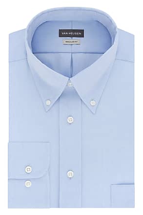 Van Heusen Poplin Regular Fit Solid Point Collar Dress Shirt Camicia elegante Uomo 