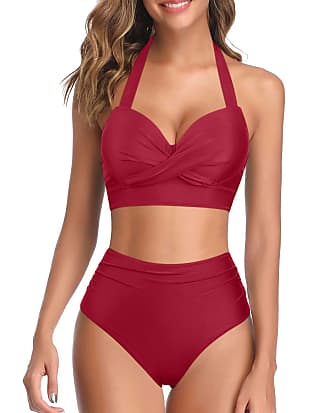  Yonique Womens Plus Size Bikini High Waisted Swimsuits