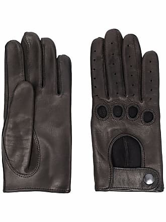 Manokhi Fingerless Leather Gloves - Brown