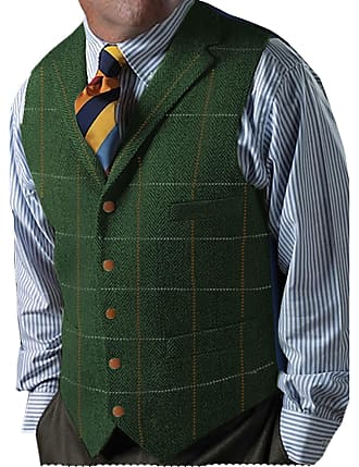 UK Men's Sage Green Wedding Waistcoat Royal Swirl 6 Button Jacquard Suit Vest Ta