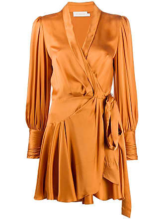 zimmermann satin wrap dress