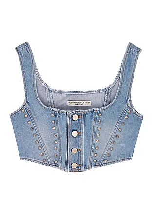 DENIM CORSET TOP LIGHT BLUE