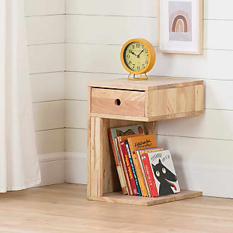 South Shore Furniture Furniture Sweedi Solid 1-Drawer Nightstand-Natural Wood