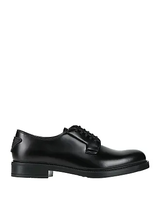 Prada Men's Leather Derby Shoes with Studs and Rhinestones