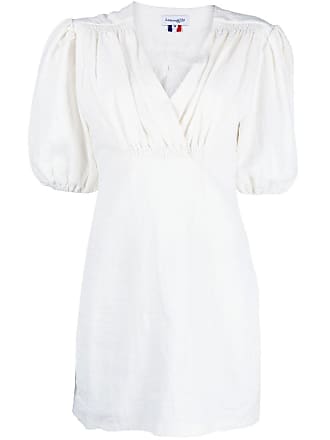 La Seine & Moi scalloped-trimmed mini dress - women - Linen/Flax/Rayon - 36 - White