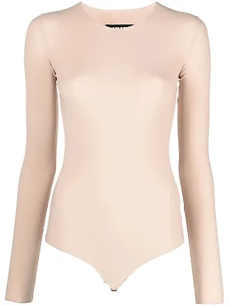 Wolford, Tops, Wolford Joan Silver Metallic Mockneck Long Sleeve Ribbed  Bodysuit Womens Small