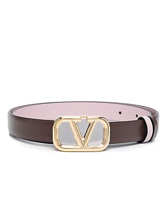 VALENTINO Garavani VLogo Signature Calfskin Leather Reversible Belt Bl