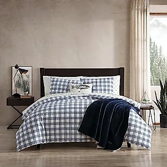 Eddie Bauer - Queen Comforter Set, Soft Reversible Bedding with Matching  Shams, Wrinkle Resistant Home Decor (Herringbone Light Blue/Grey, Queen)
