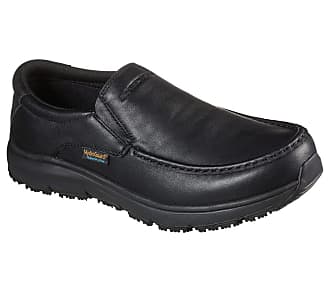 mens leather skechers loafers