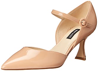 Nine West Womens Wanah3 Pump, Nude Patent Leather, 9.5