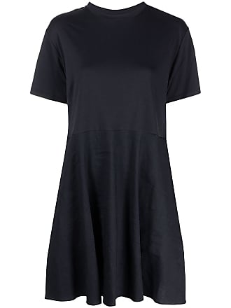 Theory short-sleeve shift dress - women - Linen/Flax/Viscose/Cotton/Elastane - L - Blue