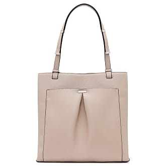 Calvin Klein Statement Series Lock Flap Daytonna Leather Bucket Crossbody  Bag, Pale Rose: Handbags