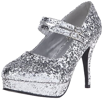 Ellie Shoes Womens 421-Jane-G Maryjane Pump,Silver Glitter,10 M US