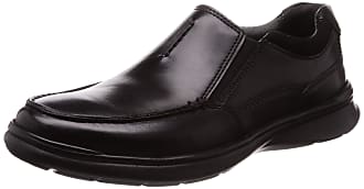 Clarks Forbes Step Mens Black Leather Slip-on Shoes R38A 