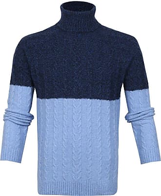 Herren Bekleidung Pullover und Strickware Rollkragenpullover DellOglio Merinopullover mit Rollkragen in Blau für Herren 