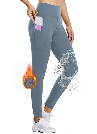  BALEAF Womens Hiking Leggings Water Resistant Pants Fleece  Lined Thermal Warm Winter Waterproof Yoga Pants