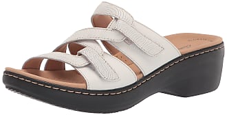 Clarks Womens Merliah Karli Sandal, White Leather, 7 UK