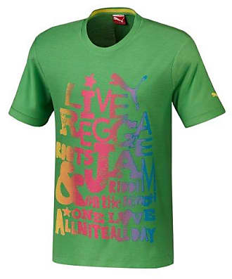PUMA Graphic Kurzärmliges Lauf-T-Shirt in Grün für Herren Herren Bekleidung T-Shirts Kurzarm T-Shirts 