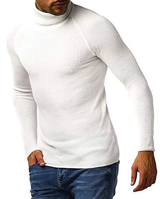 LEIF NELSON LN20729 Pull en tricot basique à col rond et manches longues pour homme