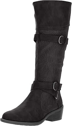 Easy Street Womens Kelsa Harness Boot, Black/Embossed, 6.5 M US