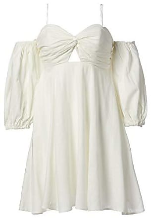 Keepsake the Label Womens Wistful Off The Shoulder Sweetheart Cut-Out Mini Dress, Crème, Small