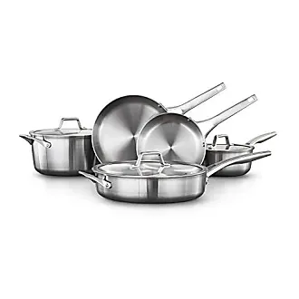 Calphalon 11-Piece Pots and Pans Set, Oil-Infused Ceramic Cookware with  Stay-Cool Handles, PTFE- and PFOA-Free, Dark Grey