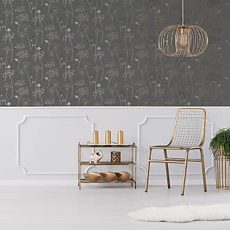 Graham & Brown Wild Flower Charcoal Wallpaper