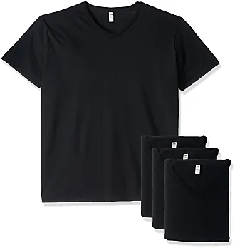 Fruit of the Loom Men's Lightweight Cotton Crew T-Shirt Multipack, Black 4  Pack, Medium