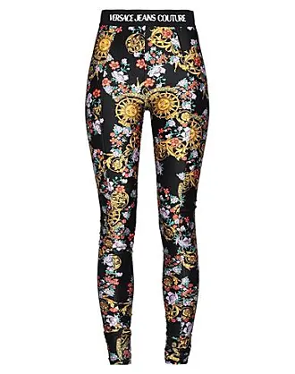 Versace Jeans Couture LEGGINGS With Ruffles And Print in Yellow