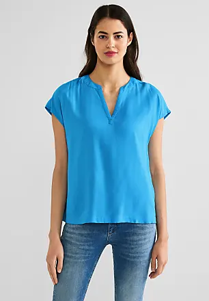 Damen-Kurzarm Blusen in Blau | One Street Stylight von
