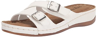 Easy Street Womens Cullula Slide Sandal, White, 6.5 Narrow