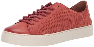 Frye Womens Lena PERF Low LACE Sneaker, brick red, 6.5 M US