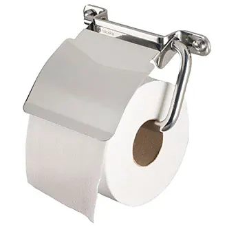 Porte-papier toilette avec rangement et couvercle, lot de 2, support en  plastique HxLxP: 15 x 13,5 x 15 cm, gris-vert