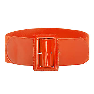 Free People Rockaway Studded Leather Belt - Orange S/M, Women's