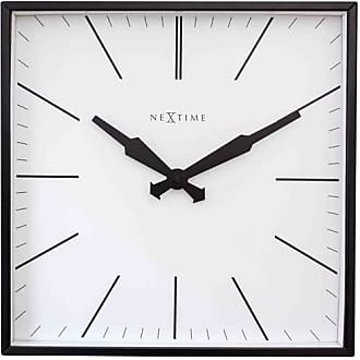 NeXtime Wanduhr STRIPE PENDULUM SQUARE 40x40cm Pendeluhr Glas Edelstahl Uhr 