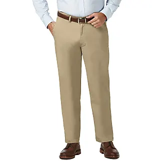  Haggar Mens Cool Right Performance Flex Solid Classic Fit  Flat Front Pant-Reg. And Big & Tall Sizes