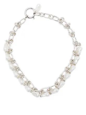 Sterling Forever Pearl Chain Necklace Silver